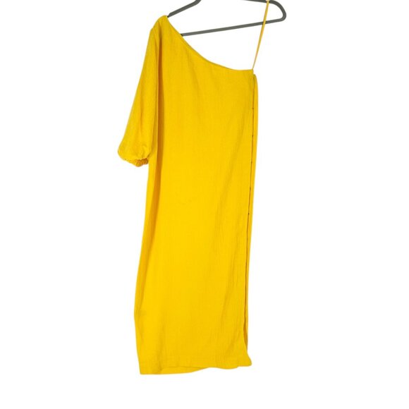 Mara Hoffman Emilie One Shoulder Button Detail Dress - Picture 3 of 7